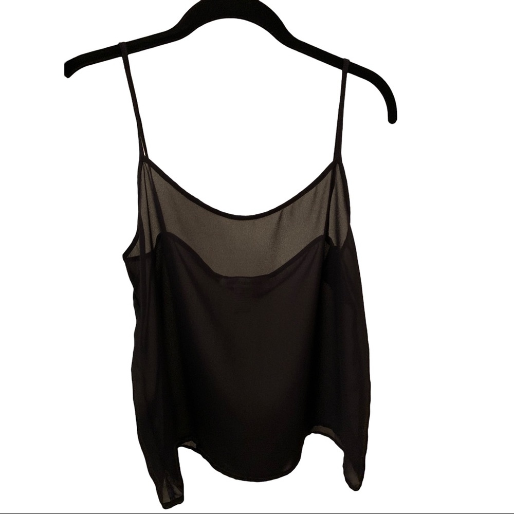 Jones New York cropped black camisole tank top size 12